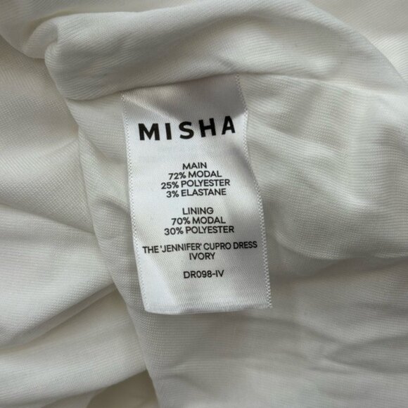 🆕 MISHA COLLECTION 🧿 NWOT The Jennifer Cupro Maxi Dress, Ivory - Sz XS - Picture 13 of 16